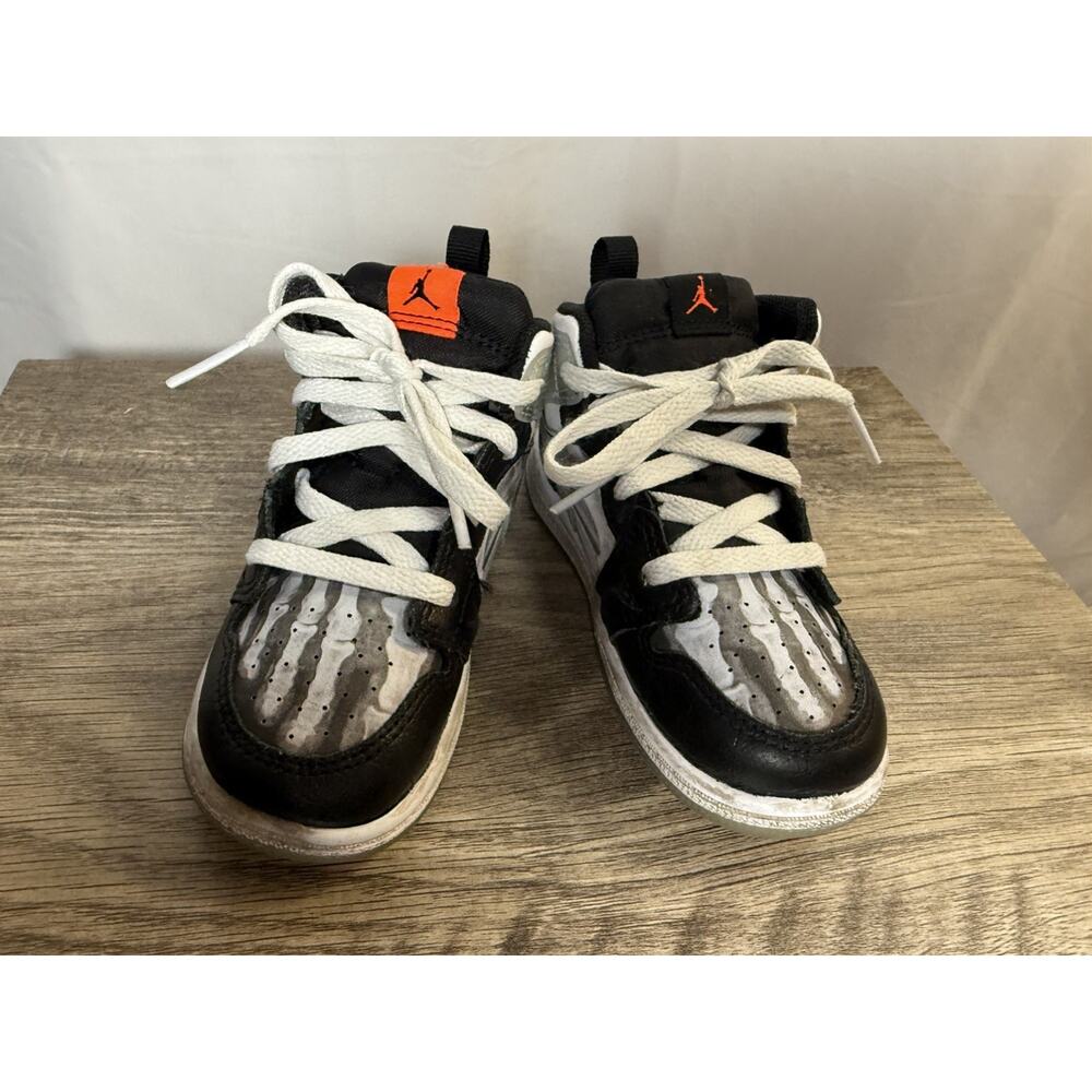 Nike Air Jordan 1 X-Ray Mid Black Gray HF3211-001 Toddler 8C Boys Kids Sneakers